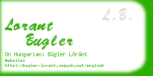 lorant bugler business card